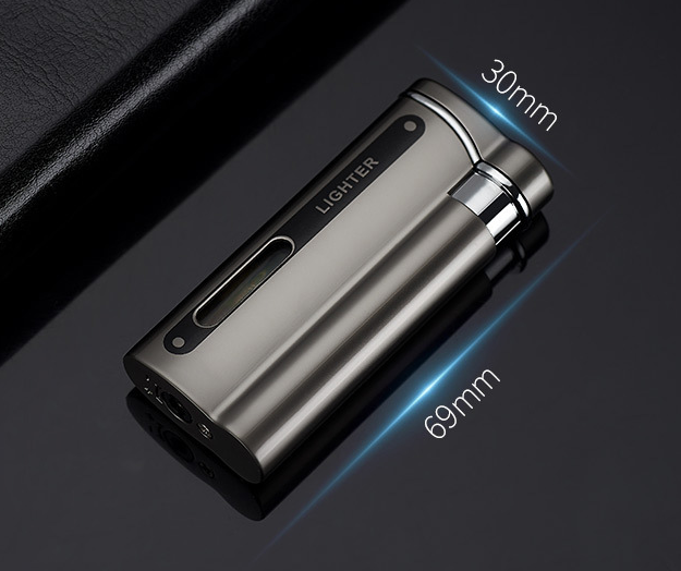 Creative Flip Gas Lighters Blue Flame Metal Direct Punch Men's Cool Cigarette Lighter Wholesale Lettering