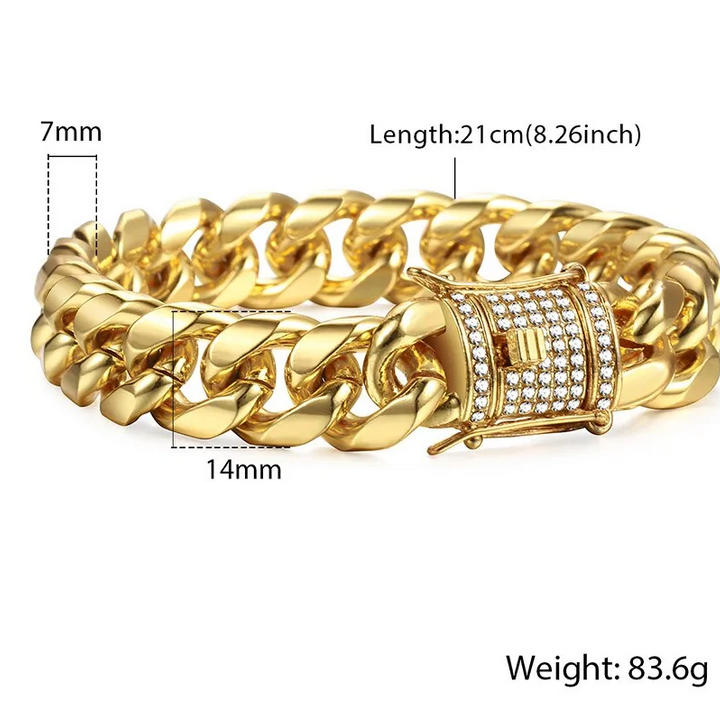 Miami Gold Curb Cuban Bracelet